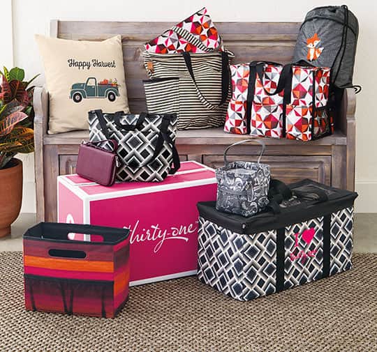 Size comparison.  Thirty one gifts, Thirty one organization, Thirty one  bags