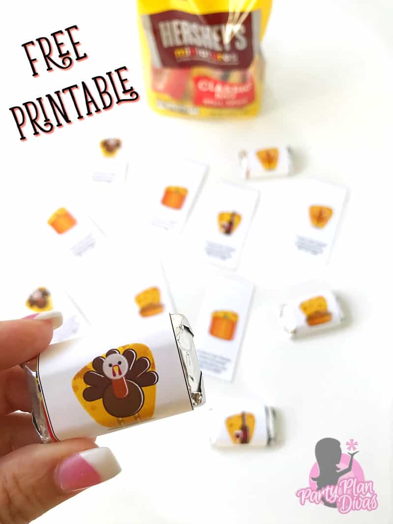 thanksgiving candy wrapper printable